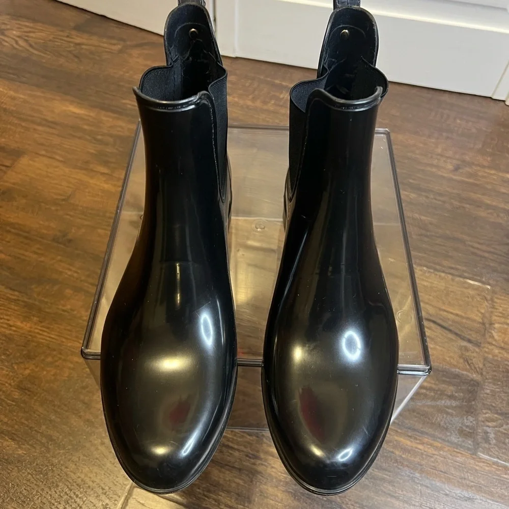 Sam Edelman Women’s Tinsley Classic Rain Boot Size Women’s 8 Color Gloss Black